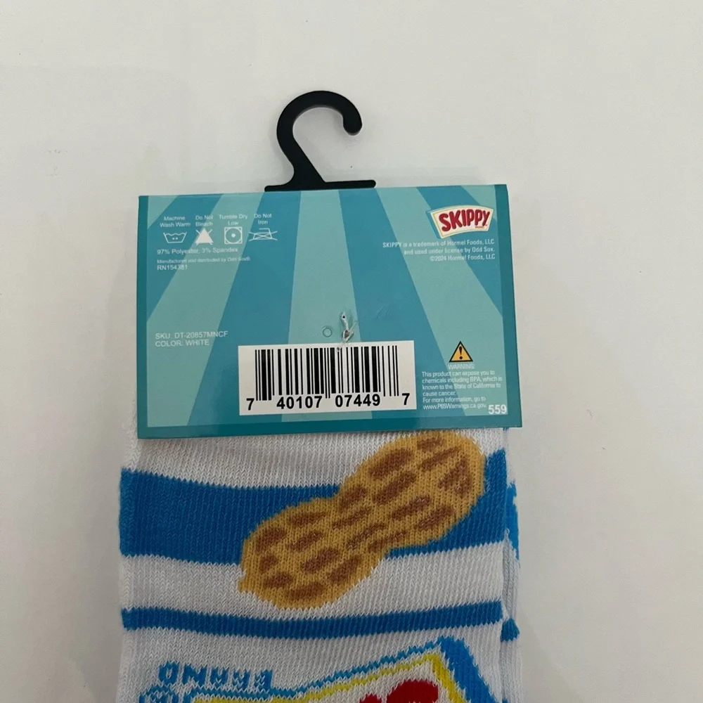 Skippy Peanut Butter Socks Fits Men’s Shoe Size 6-12